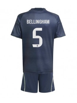 Billige Real Madrid Jude Bellingham #5 Bortedraktsett Barn 2025-26 Kortermet (+ Korte bukser)